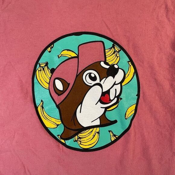 Buc-ee’s Pink "Bananas for Buc-ee's" Graphic Cotton Short Sleeve T-Shirt Small - Picture 2 of 6
